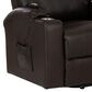 Linon Home Decor Peoria Power Lift Recliner in Chocolate, , large