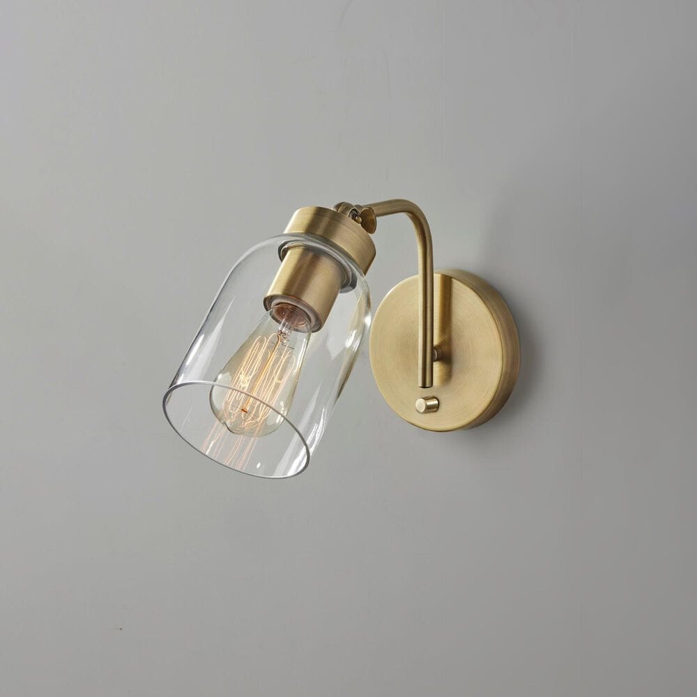 Adesso Bristol Wall Lamp in Antique Brass, , large