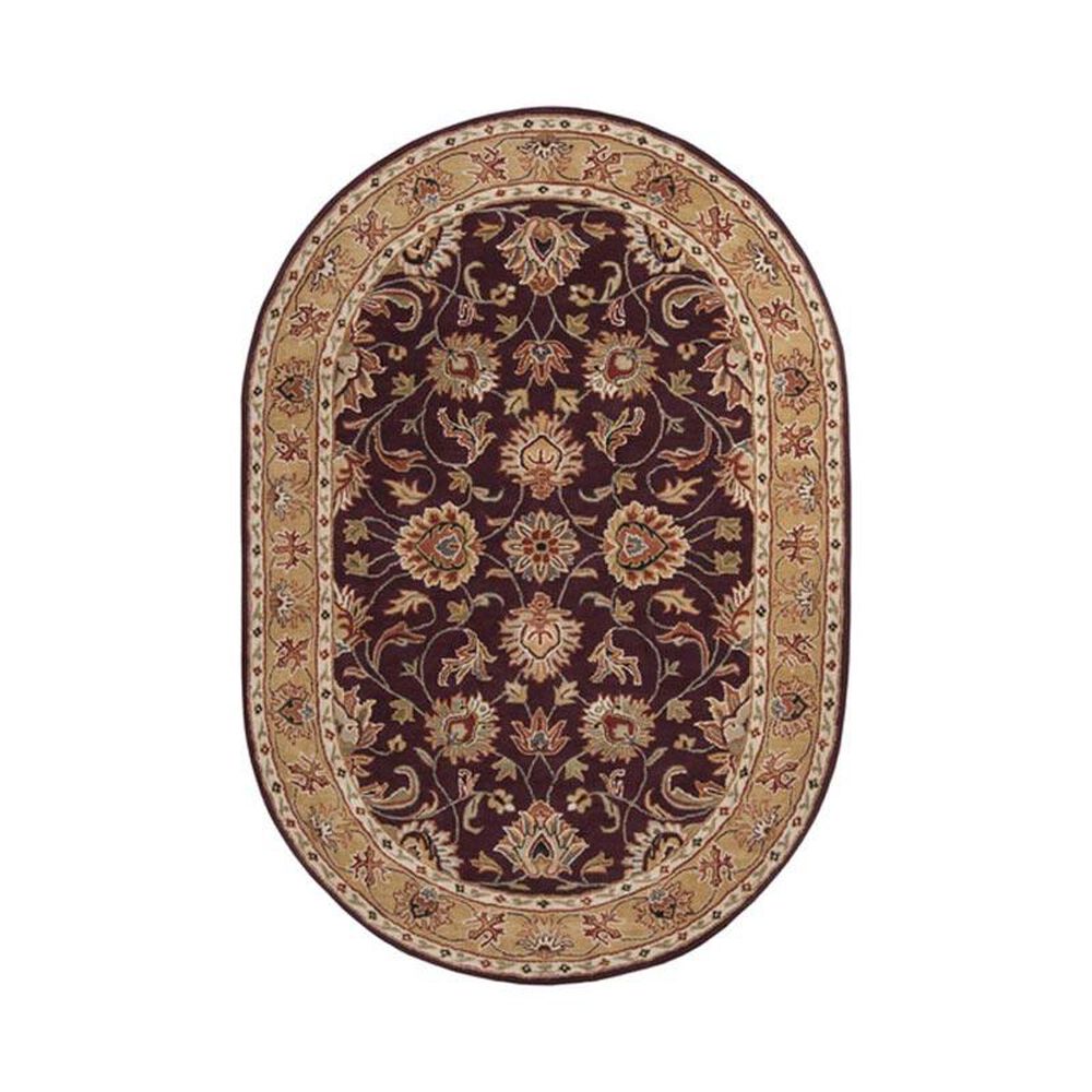 Surya Caesar CAE-1024 6' x 9' Oval Eggplant Area Rug, , large