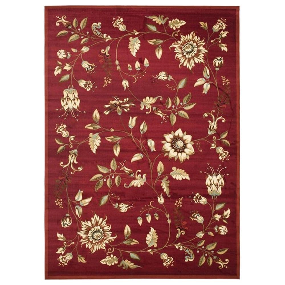Safavieh Lyndhurst LNH552 8" x 11" Red and Multicolor Area Rug, , large