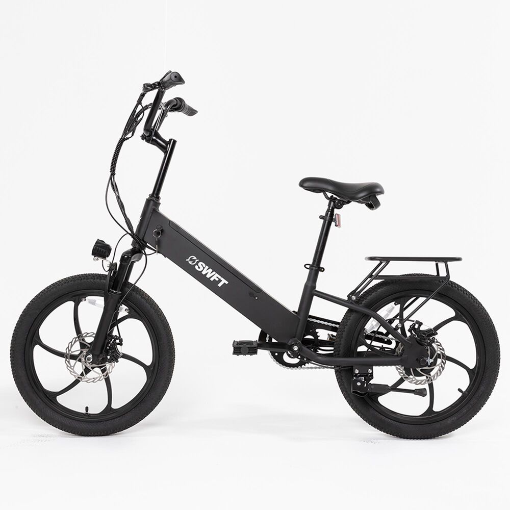 Swift E-Bikes RX 20&quot; Compact Electric Cruiser Bike in Black, , large