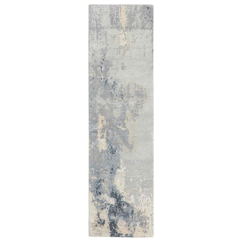 Nourison Silk Shadows 2"3" x 8" Blue and Sky Runner, , large