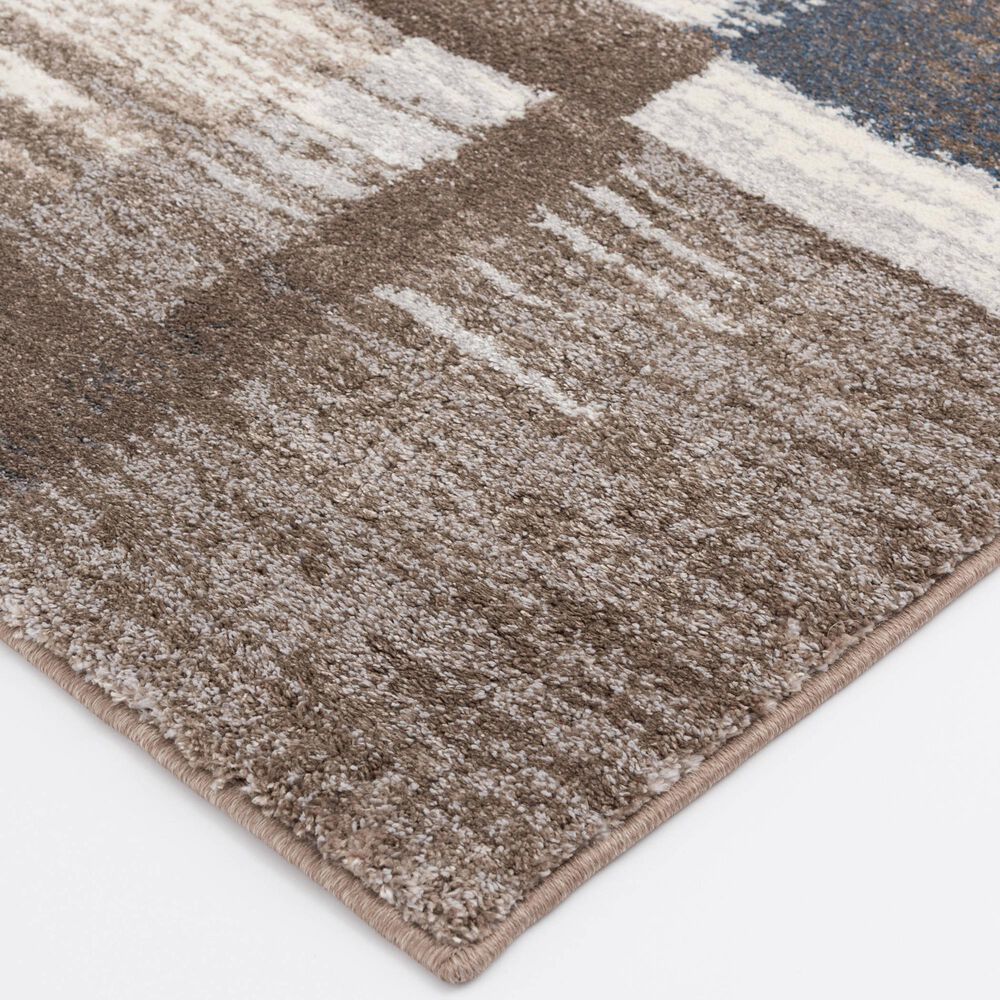 Central Oriental Structures Torrent Quti 7&#39;10&quot; x 9&#39;10&quot; Cloud and Parchment Area Rug, , large