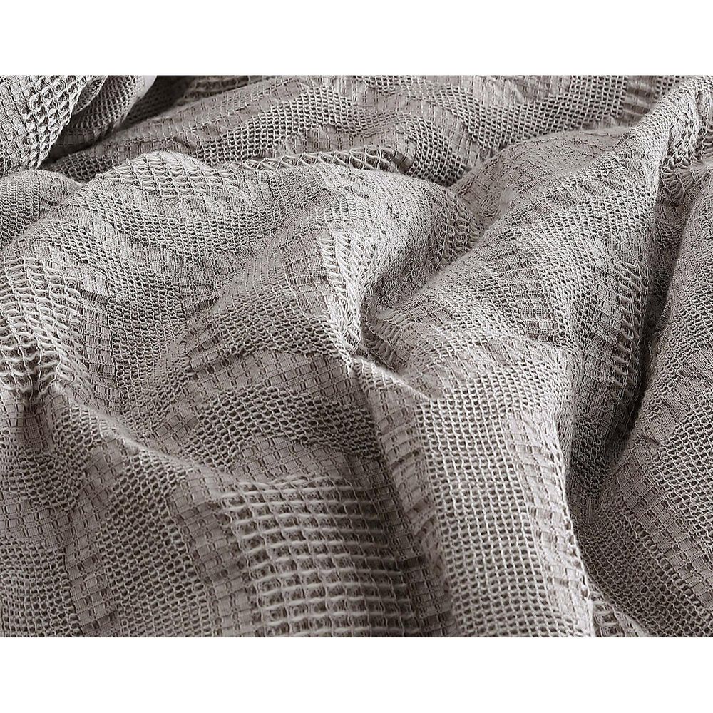 Hallmart Collectibles Rayleen Waffle Hex 3-Piece Queen Comforter Set in Gray, , large