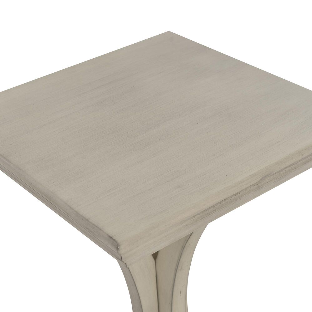 Linden Boulevard Dylan Sculptural Pedestal End Table in White, , large
