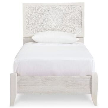 Ashley Paxberry Twin Bed in White Wash, , large