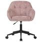 Impressions Vanity Emily Swivel Vanity Chair with Pink Cushion in Black, , large