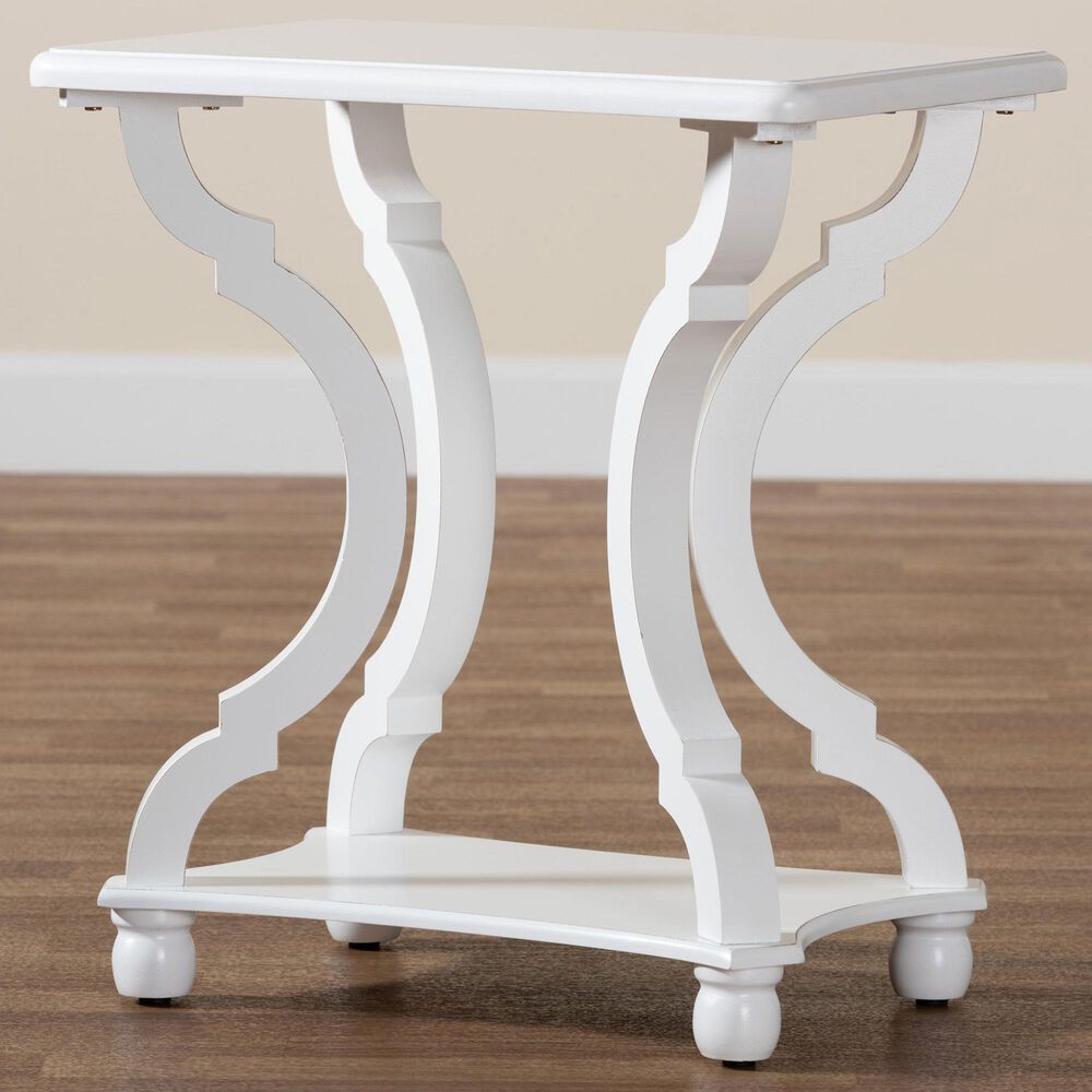 Baxton Studio Cianna End Table in White | NFM