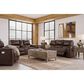 Ashley Alessandro Power Reclining Console Loveseat in Walnut, , large