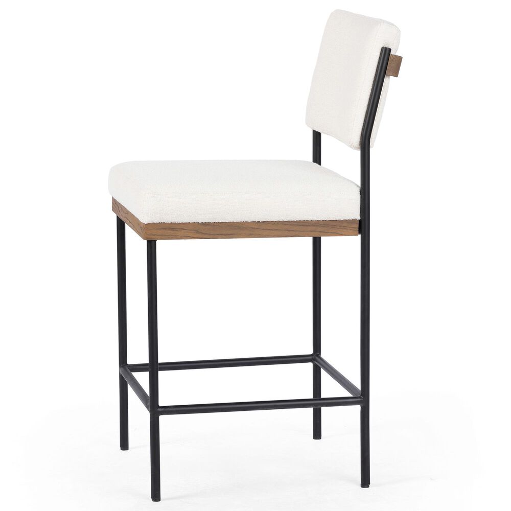 Four Hands Benton Counter Stool in Drifted Oak and Midnight, , large