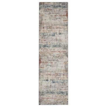 Nourison Rustic Textures Light Grey and Multicolor 2"2" x 7"6" Runner, , large