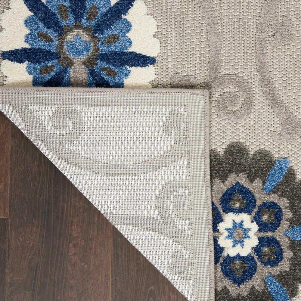 Nourison Aloha 5&#39;3&quot; x 7&#39;5&quot; Grey and Blue Indoor/Outdoor Area Rug, , large