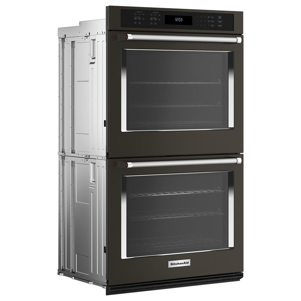 KitchenAid 30&quot; Double Electric Wall Oven with Air Fry Mode in Black Stainless Steel, , large