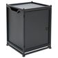 Hearth and Haven Outdoor Metal Tank Holder Side Table with Door in Matte Black, , large