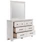 Ashley Makidern 6-Drawer Dresser and Mirror in Whitewash, , large