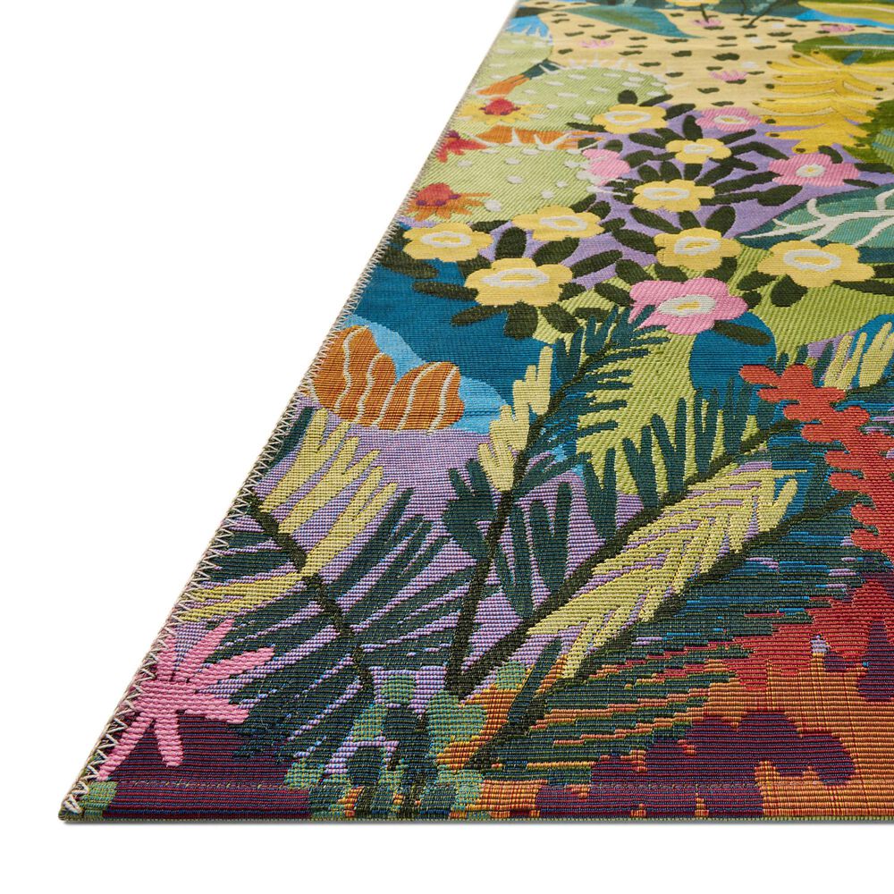 Loloi Botanical Multicolor 2'5" x 3'11" Indoor/Outdoor Area Rug, , large