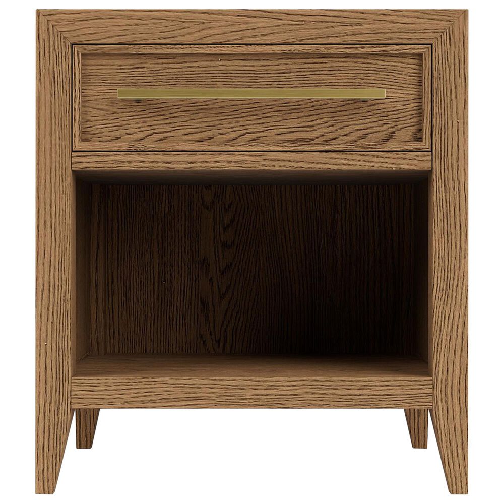 Shannon Hills Hallbrooke 1-Drawer Nightstand in Nutmeg Oak with USB Ports, , large