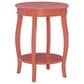 Linon Home Decor Aura Round Side Table in Coral, , large