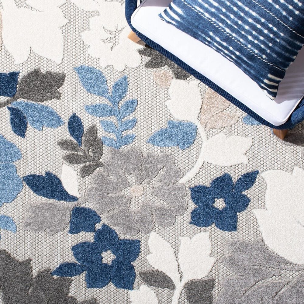 Safavieh Cabana CBN308F 3&#39; x 5&#39; Grey and Blue Indoor/Outdoor Area Performance Rug, , large
