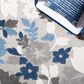 Safavieh Cabana CBN308F 3" x 5" Grey and Blue Indoor/Outdoor Area Performance Rug, , large