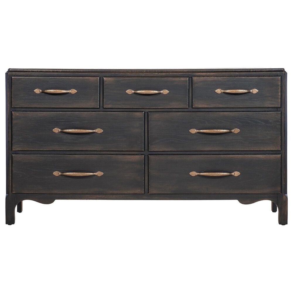 Hooker Furniture Americana 7-Drawer Dresser in Black and Antique Bronze, , large