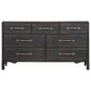 Hooker Furniture Americana 7-Drawer Dresser in Black and Antique Bronze, , large