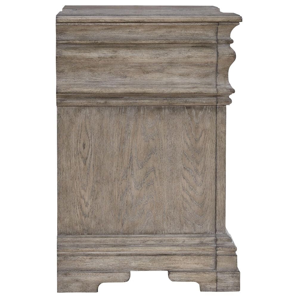 Millenium Blairhurst 4-Piece King Panel Bedroom Set in Light Grayish Brown with Lights and USB Ports, , large
