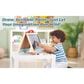 Hape Toys Store and Go Easel Folding Double-Sided Tabletop Blackboard and Whiteboard with Chalks, Markers, , large
