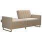 Novogratz Skylar Futon in Ivory Velvet, , large