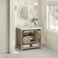James Martin Vanities Breckenridge 36" Single Vanity in Whitewashed Oak with 3 cm Victorian Silver Quartz Top, , large
