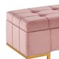 Lumisource Midas Storage Bench in Pink/Gold, , large