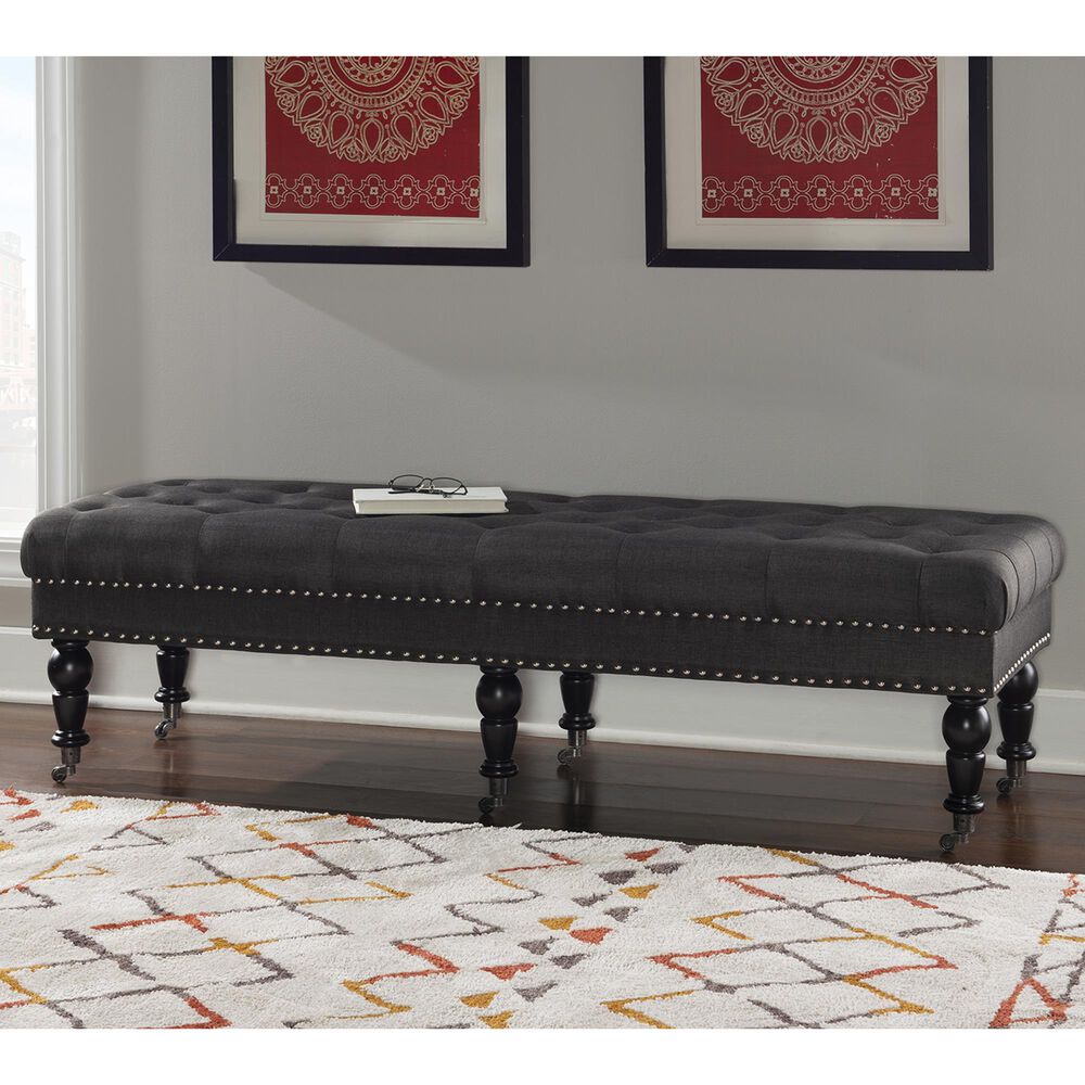 Linden Boulevard Celeste 62" Bench in Charcoal, , large