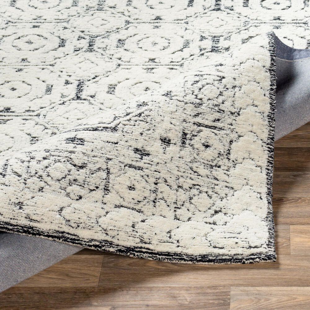 Surya Louvre Black, Ivory and Cream 10&#39; x 14&#39; Area Rug, , large