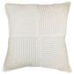Chanasaya 20" Square Textured Patchwork Throw Pillow in Ivory, , large