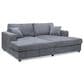 Jennifer Taylor Home Goliath Oversized Double Chaise Lounge Sofa Bed in Carbon Gray, , large