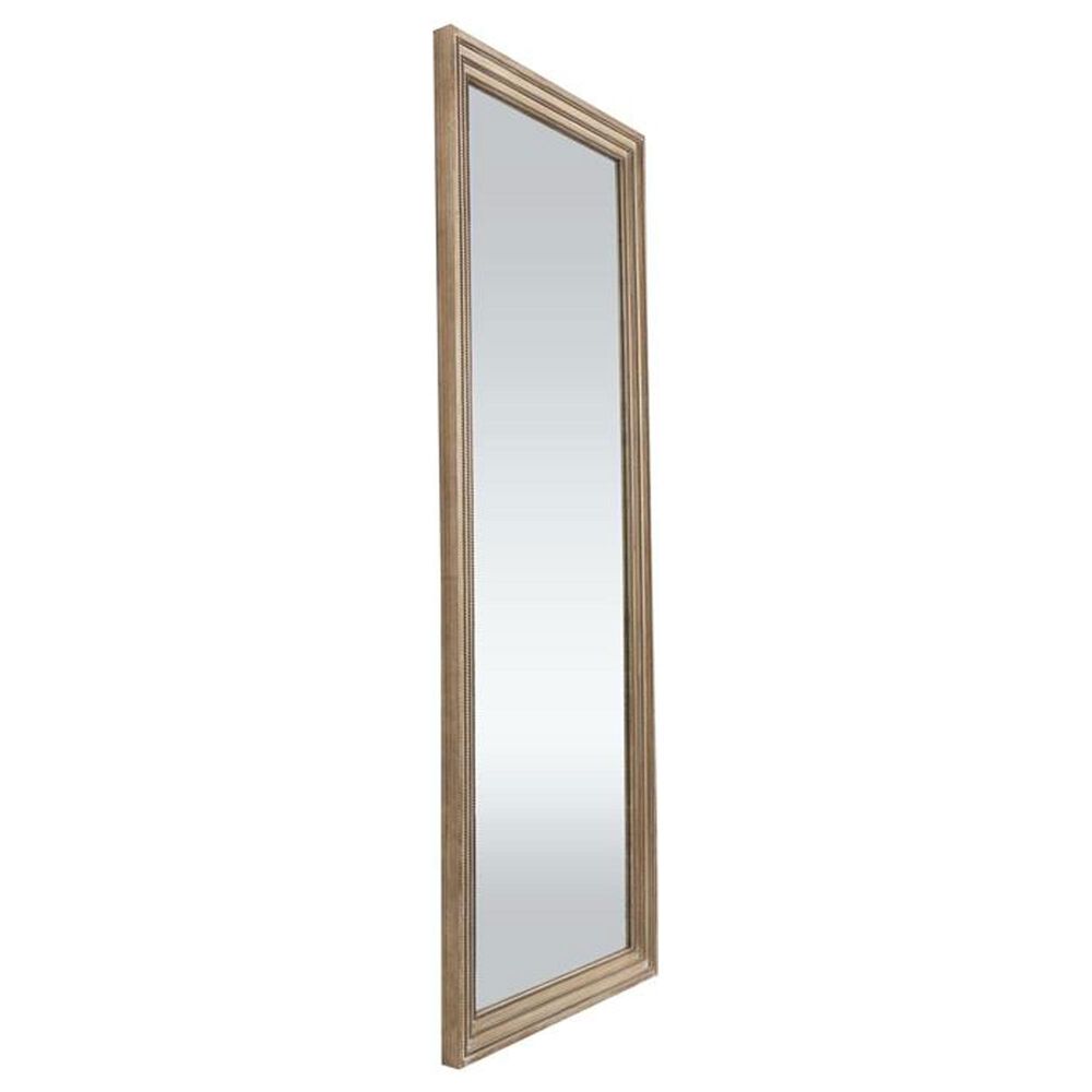 Maple and Jade Wooden Tall Wall Mirror in Brown, , large