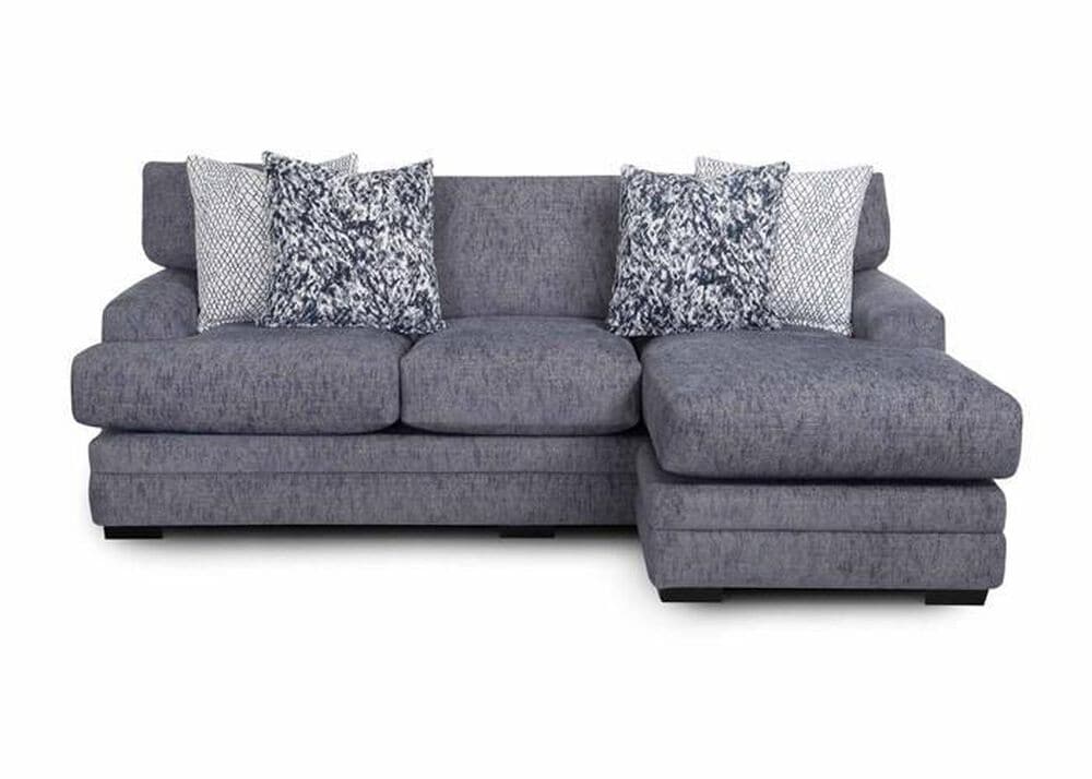 Moore Furniture Sapphire Stationary Sofa with Reversible Sofa in Mineral, , large