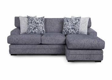 Moore Furniture Sapphire Stationary Sofa with Reversible Sofa in Mineral, , large