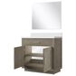 Lexora Home Abbey 36" Single Bathroom Vanity in Black Oak with 2 cm White Quartz Top, Rectangular Sink and 34" Mirror, , large