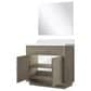 Lexora Home Abbey 36" Single Bathroom Vanity in Black Oak with 2 cm White Quartz Top, Rectangular Sink and 34" Mirror, , large