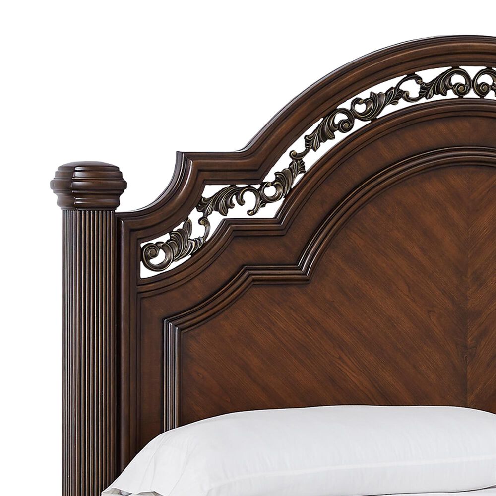 Ashley Lavinton California King Poster Bed in Cherry Brown, , large