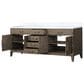 Lexora Home Laurel 80" Double Bathroom Vanity in Grey Oak with White Carrara Marble Top and Rectangular Sinks, , large
