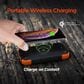 Hypercel Solar 10000 mAh Wireless Power Bank in Black, , large
