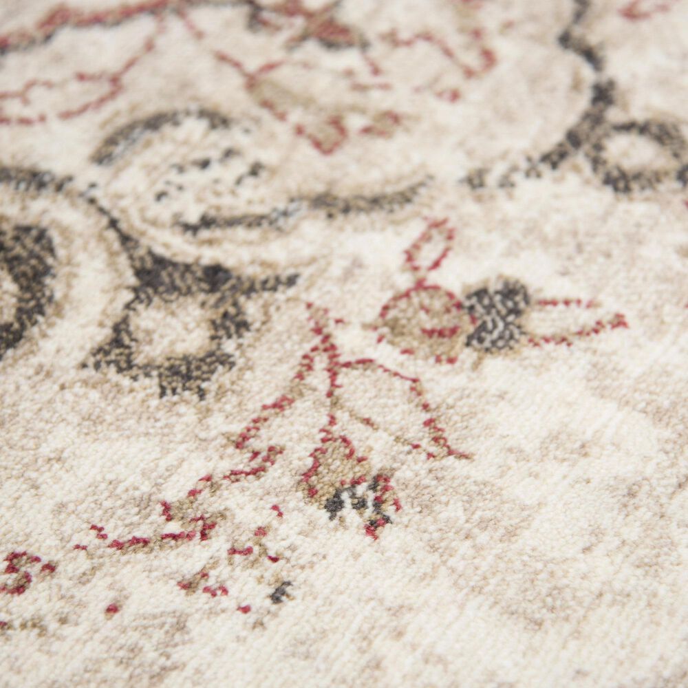 RIZZY Gossamer Beige and Rust 4' x 6' Area Rug, , large