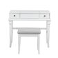 Linon Home Decor Angela Vanity with Stool in White, , large