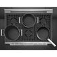 SMEG 4.45 Cu. Ft. Freestanding Dual Fuel Range in Stainless Steel, , large