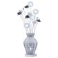 Anthony California 33" LED Table Lamp with Flower Arrangement in Chrome, , large