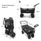 Wonderfold Utility Push and Pull Folding Wagon in Black and Gray, , large