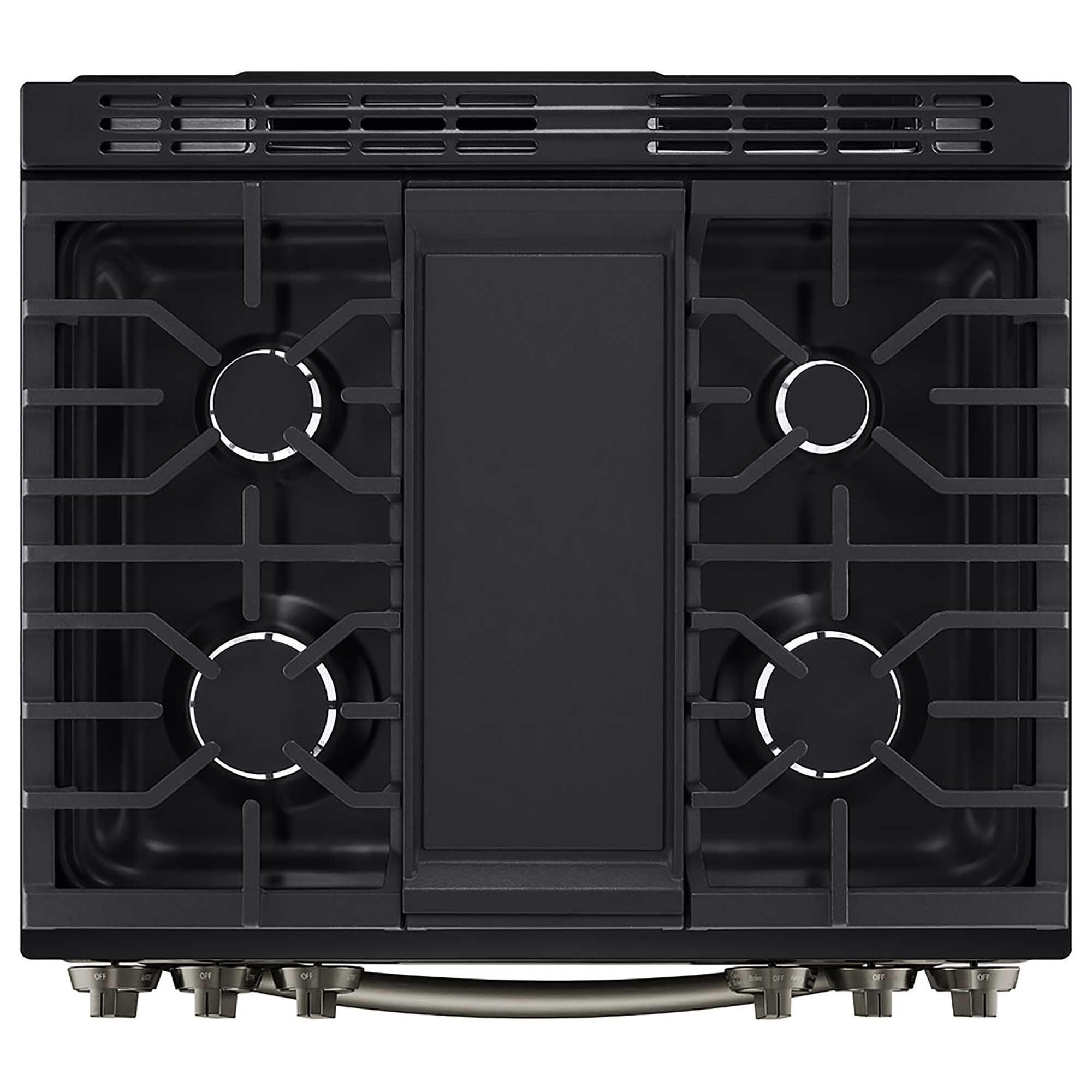 LG 6.3 Cu. Ft. Gas Slide In Range with Air Fry in Black Stainless