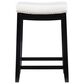 Linon Home Decor Claridge Counter Stool with White Cushion in Black, , large
